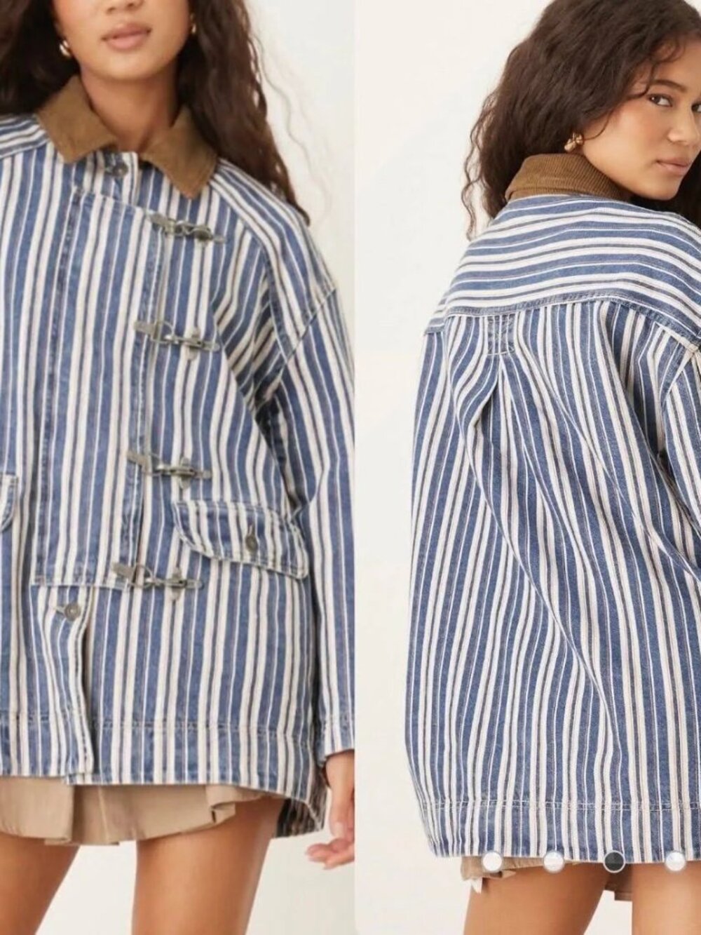 NWT Free People Denim Barn Coat